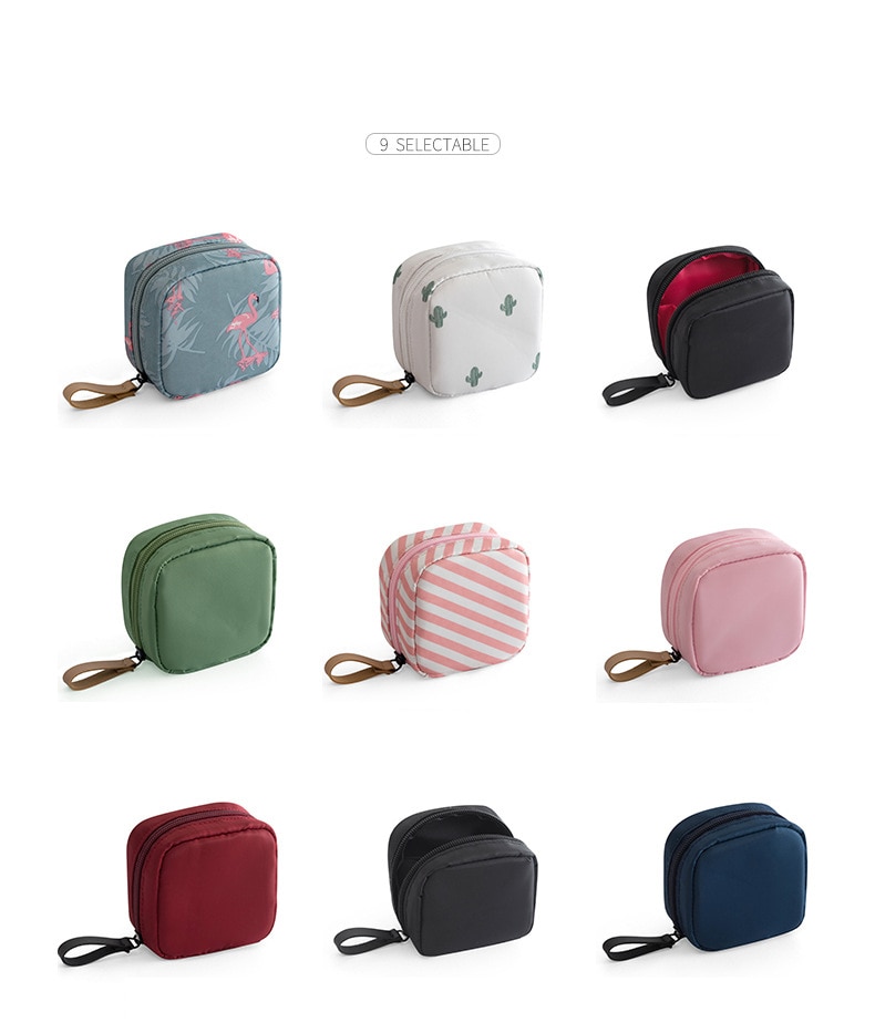 Mini Solid Color Flamingo Cosmetic Bag Cactus Travel Toiletry Storage Bag Beauty Makeup Bag Cosmetic Bag Organizer