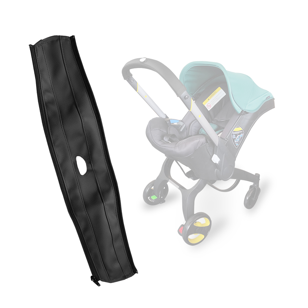 Wandelwagen Accessoires Handvat Cover Voor Donna/Doona Kinderwagen Armsteun Pu Beschermhoes Cover Leather Covers: Black