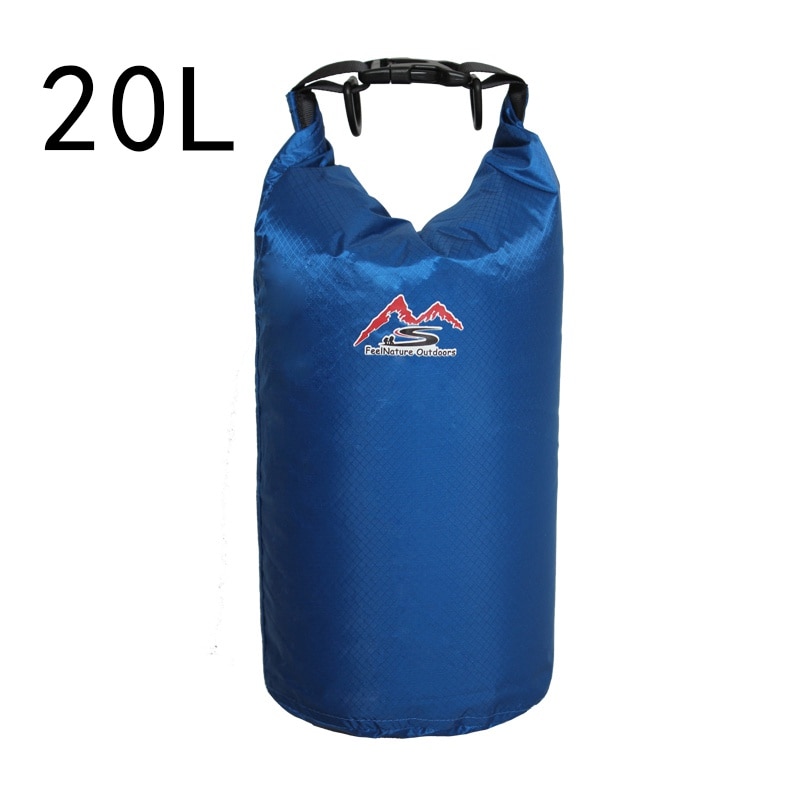 Bolsa impermeable para natación al aire libre de 5L/10L/20L/30L, bolsa seca de almacenamiento para Rafting y Camping con gancho de correa ajustable