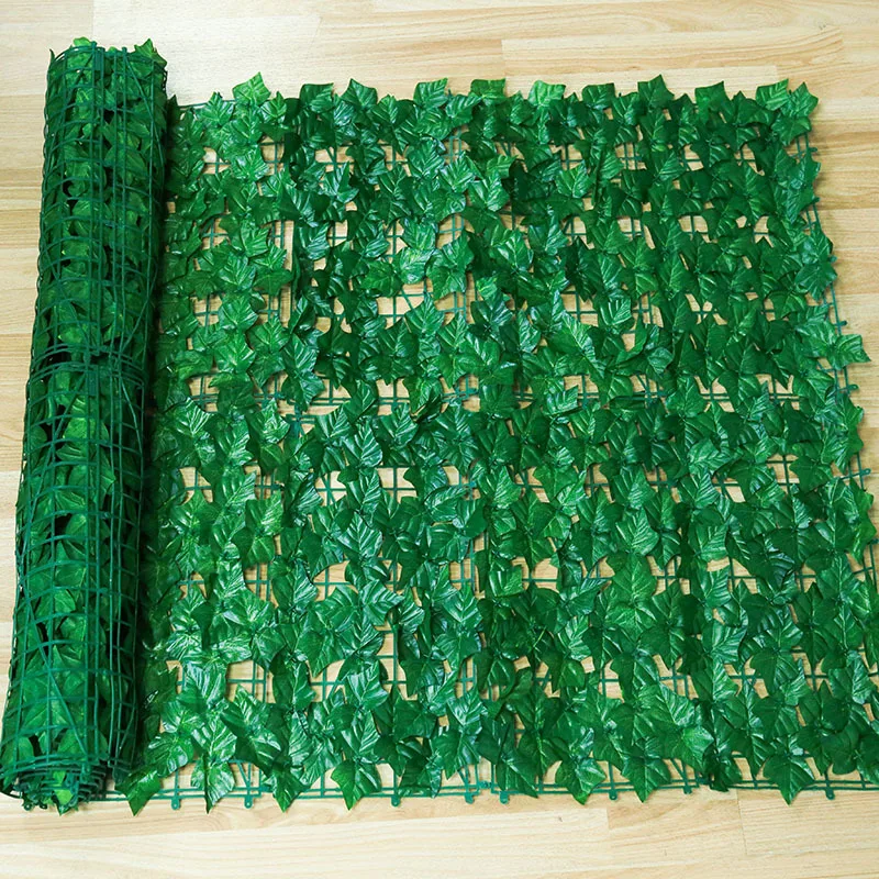 Artificial Hedge Fence Panel 0.5M/3M Green Privacy Screen Waterproof UV Protection Outdoor Garden Balcony Home Decoration: 3XL / Light Grey