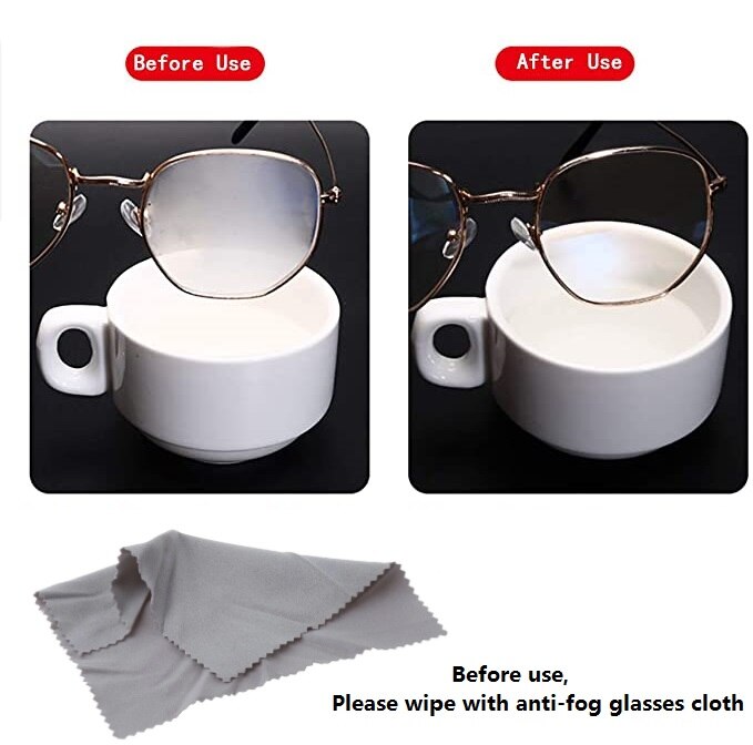 Anti Fog Lens HD Prescription Optical Lenses Myopia Hyperopia Cold Outdoor Defogger Glasses Fogging Eyeglasses Eyewear Reading: 1.67