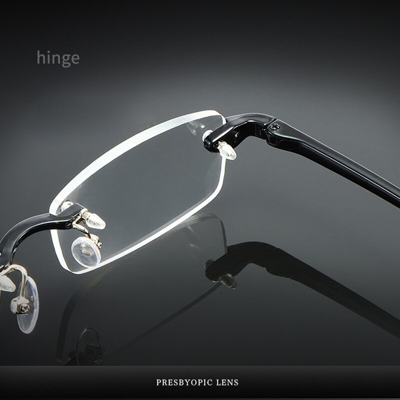 Frameless Blue Light Blocking Reading Glasses Men Women Rimless Hyperopia Eyeglasses Diopter +1.0 +1.5 +2.0 +2.5 +3.0