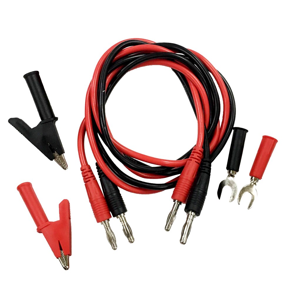 Electronic Test Leads Kit, Digital Multimeter 4mm Banana Plug Test Leads with Alligator Clips & Spade Lugs