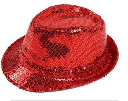 Merk kind kind dansfeest club fedora bling pailletten jazz hoed trilby podium optreden zonne zomerhoed