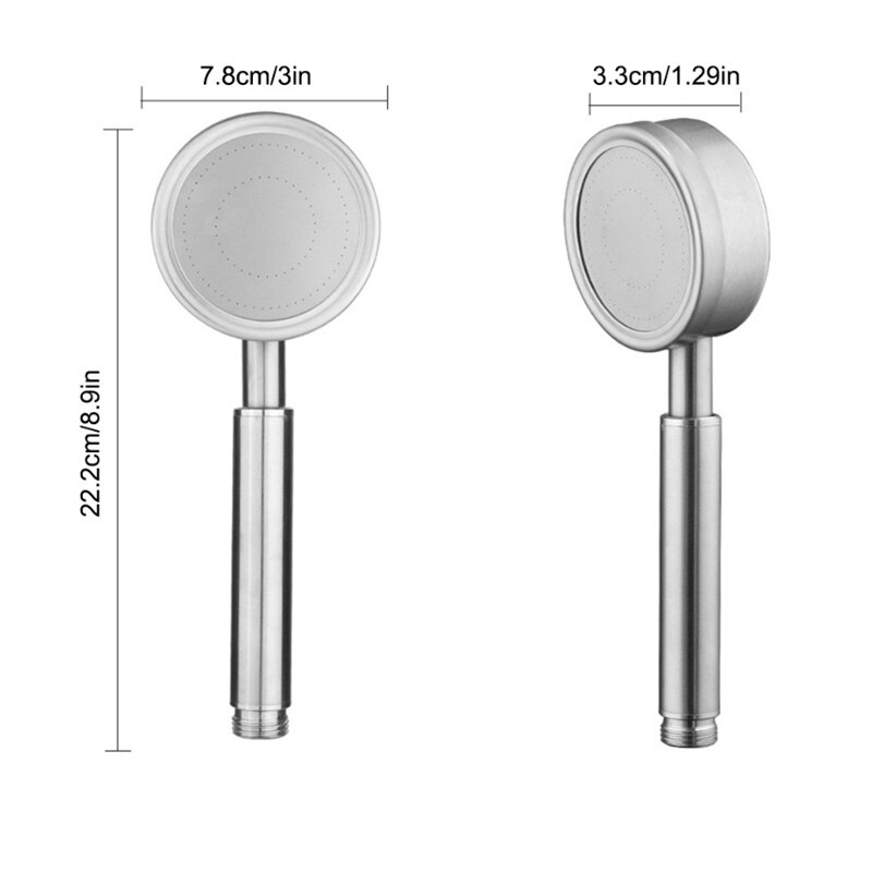 BAOKEMO Roestvrij Staal Badkamer Handheld Douchekop Hogedruk Waterbesparende Sproeier Nozzle Supercharged Neerslagmodi