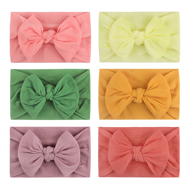 Baby Junge Mädchen Einfarbig Bowknot Stirnband Headwear Nahtlose Super Weiche Hairband Nette Haar Zubehör freundlicher Zubehör