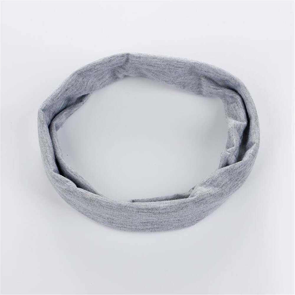 1 pc Sweat Absorb Soft Wide Cotton Elastic Headband Running Yoga Stretch Hairbands Women Girls Colorful Sports Headband: gray