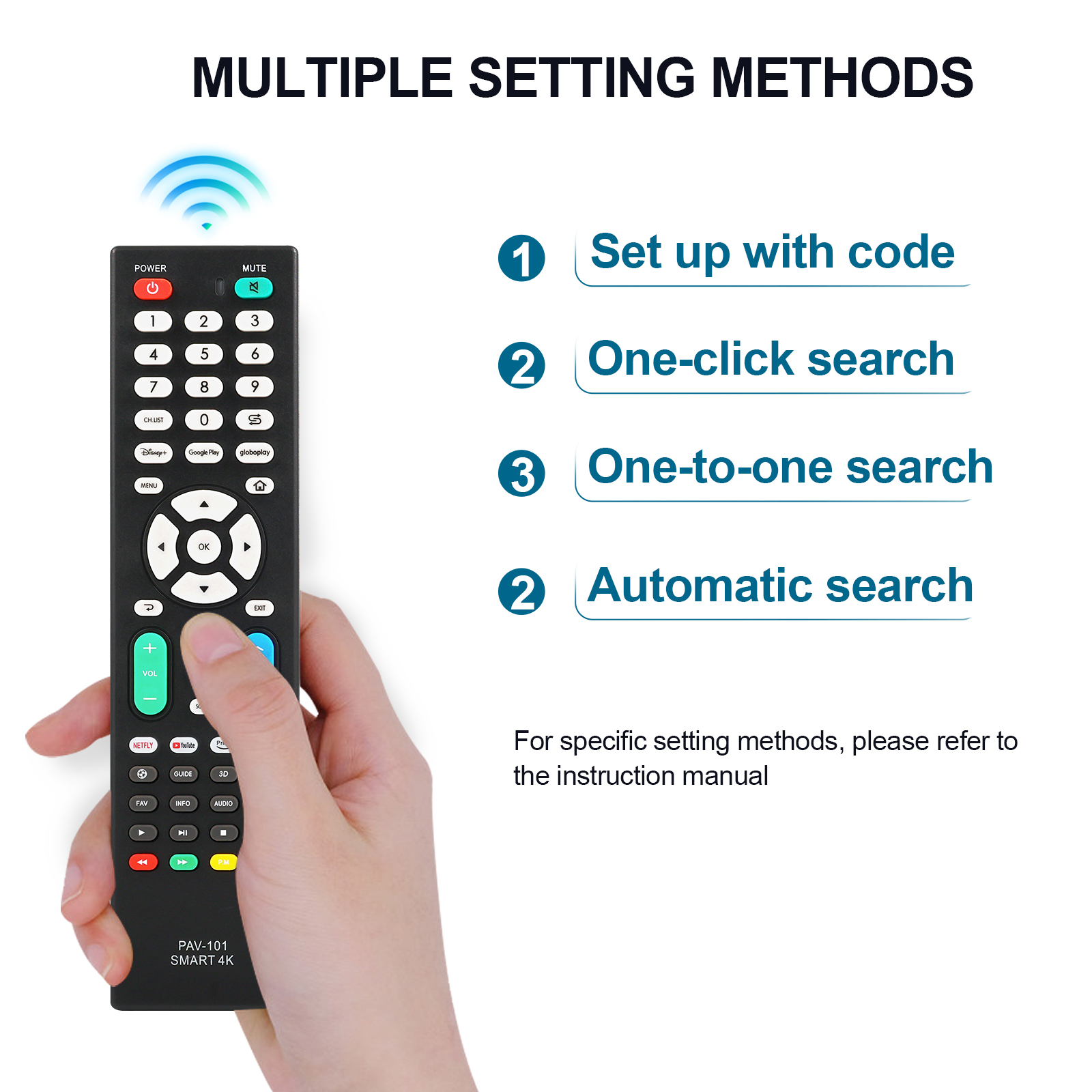 Télécommande universelle pour télévision, Compatible avec l'utilisation de la télécommande universelle pour télévision de toute , besoin de définir selon le manuel Rm-014S +