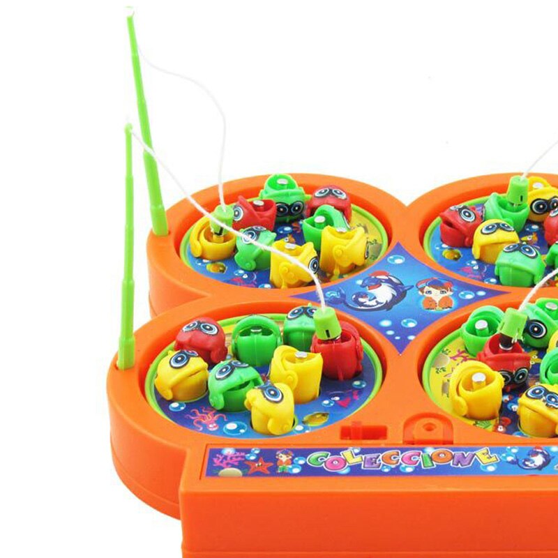 Go Fishing Toy Child Game Electric Rotating Magnetic Magnet Fish Toy Kid Educational Toys For Children