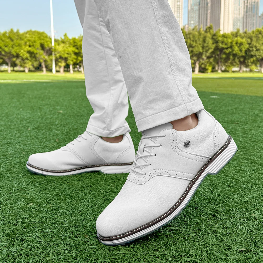 Klassische Golfschuhe Herren Spikes Golfschuhe Bequeme Fitnessstudio Turnschuhe