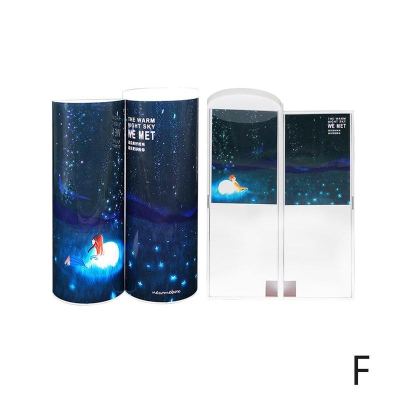 1pcs Multi-function Pencil Case Pencil Box Calculator Pen Mirror Whiteboard Reusable Erasable With Stationery Pen Y2P7: F