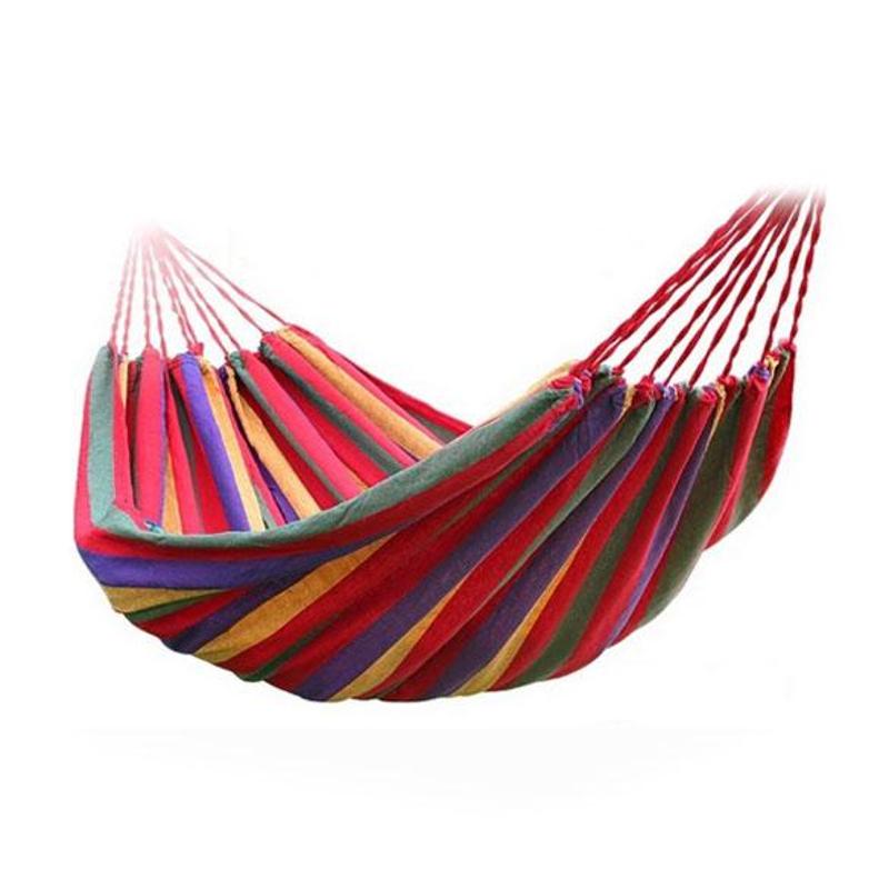 Portable voyage Camping suspendu hamac maison chambre balançoire lit paresseux chaise chaise pliable jardin pas de bâtons: U 280x80cm