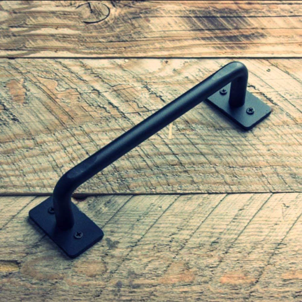 Black Carbon Steel Heavy Duty Wood Sliding Barn Door Pull Handle
