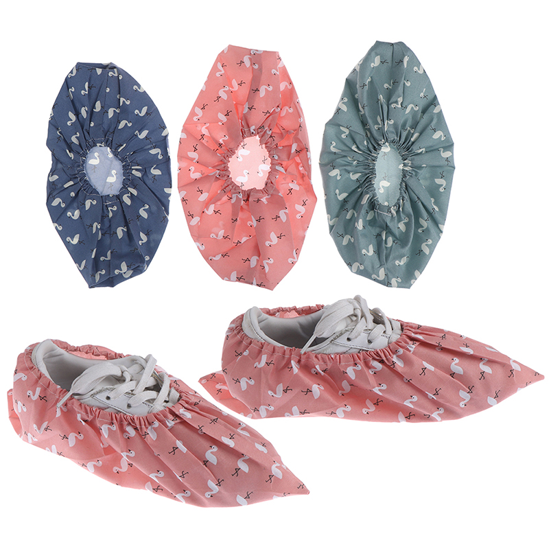2PCS Thicken Reusable Elastic Shoe Covers Home Indoor Antiskid Overshoes Student Machine Room Bird Dust Proof Feet Covers