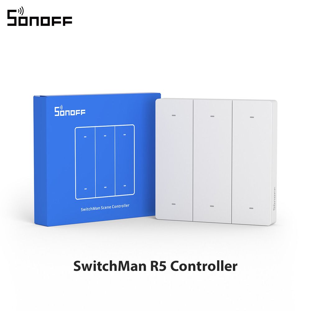 SONOFF SwitchMan R5 Sterownik scen 6-klawiszowy swobodnie sterujący Stick-na eWeLink-zdalna bramka Wiele spustowych Współpracuje z M5 mini R3: pakiet 2