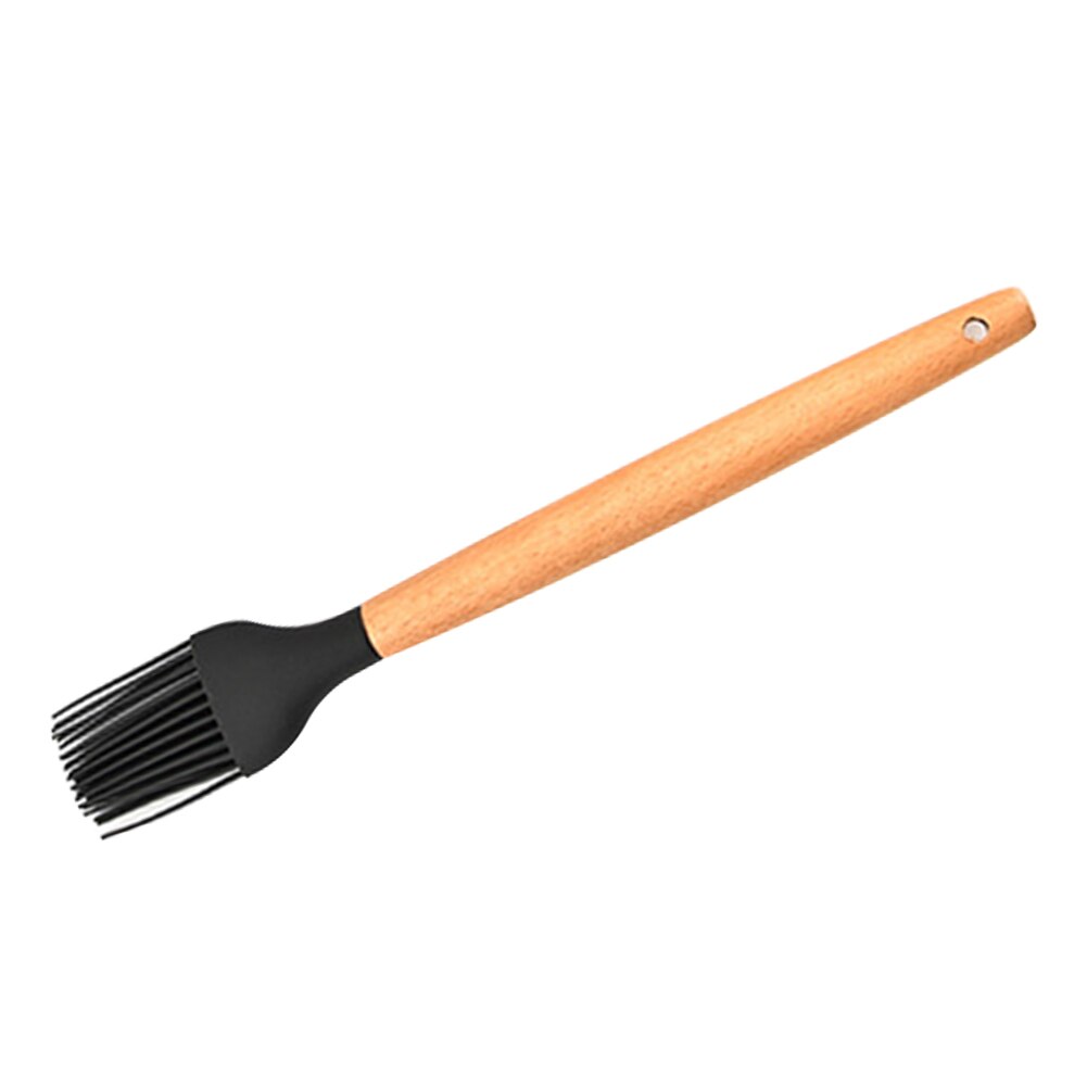 Accessories Gadgets Wooden Handle Tool Non Stick Kitchen Spatula Spoon Baking Cooking Utensil Practical Colander Cookware Shovel: Oil Brush
