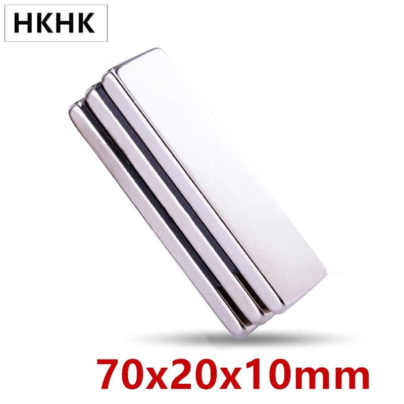 70 x 20 x 10 kraftige kvadratiske magneter 70 mmx 20mm neodymmagnet 70 x 20 x 10 mm stærke ndfeb permanent magnetisk 70*20*10 magnet 70mm