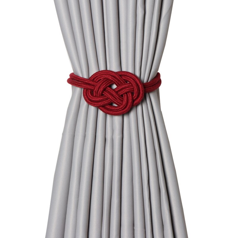 Zollor-hebilla magnética para cortina, Clip magnético para barra de cortina, cinturones colgantes, accesorios de cuerda, 1 ud.: Rojo