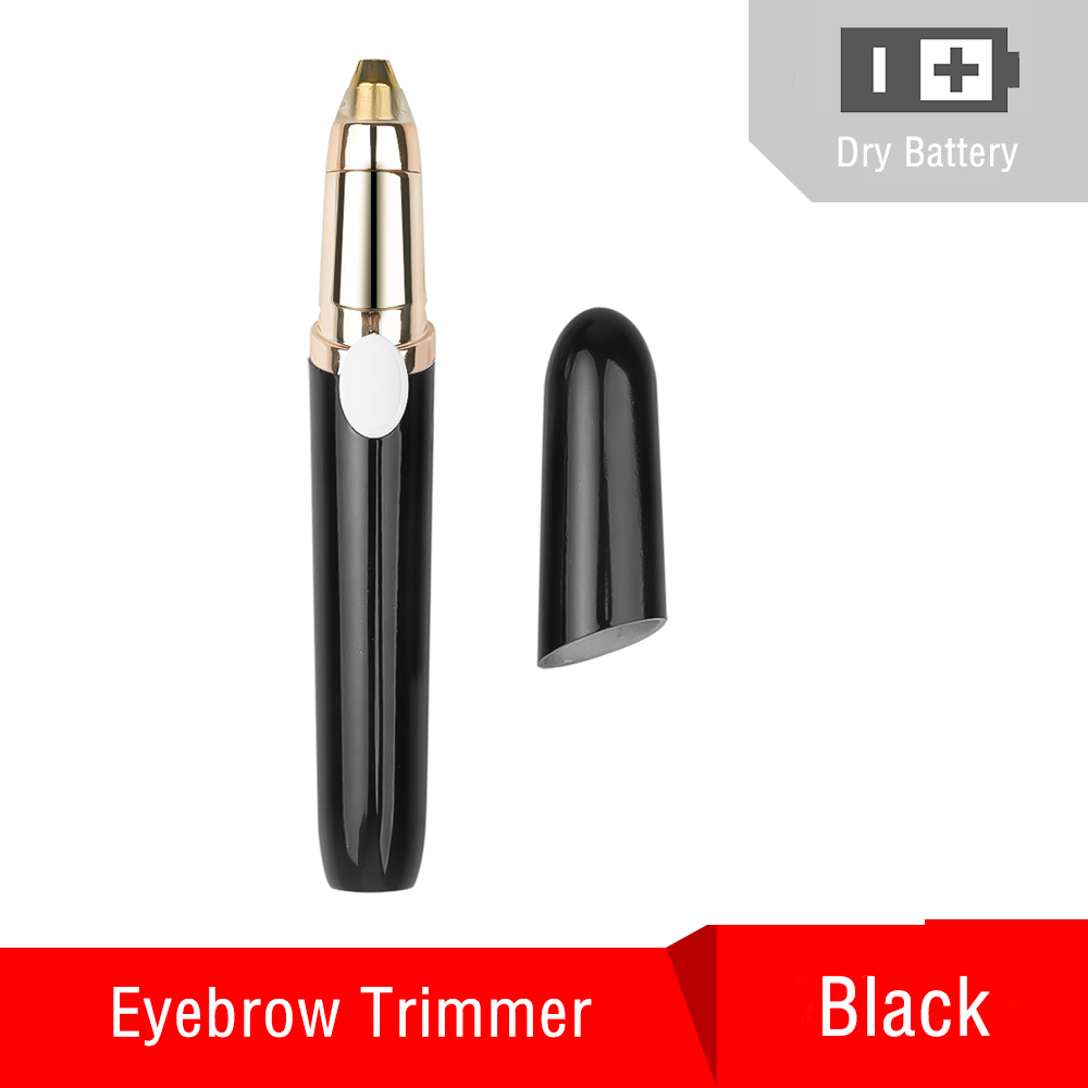 Elektryczny trymer robić brwi kobiety mini golarka natychmiastowe bezbolesne twarzy depilator depilator przenośne maszynki robić golenia # SY-549: BlackBattery