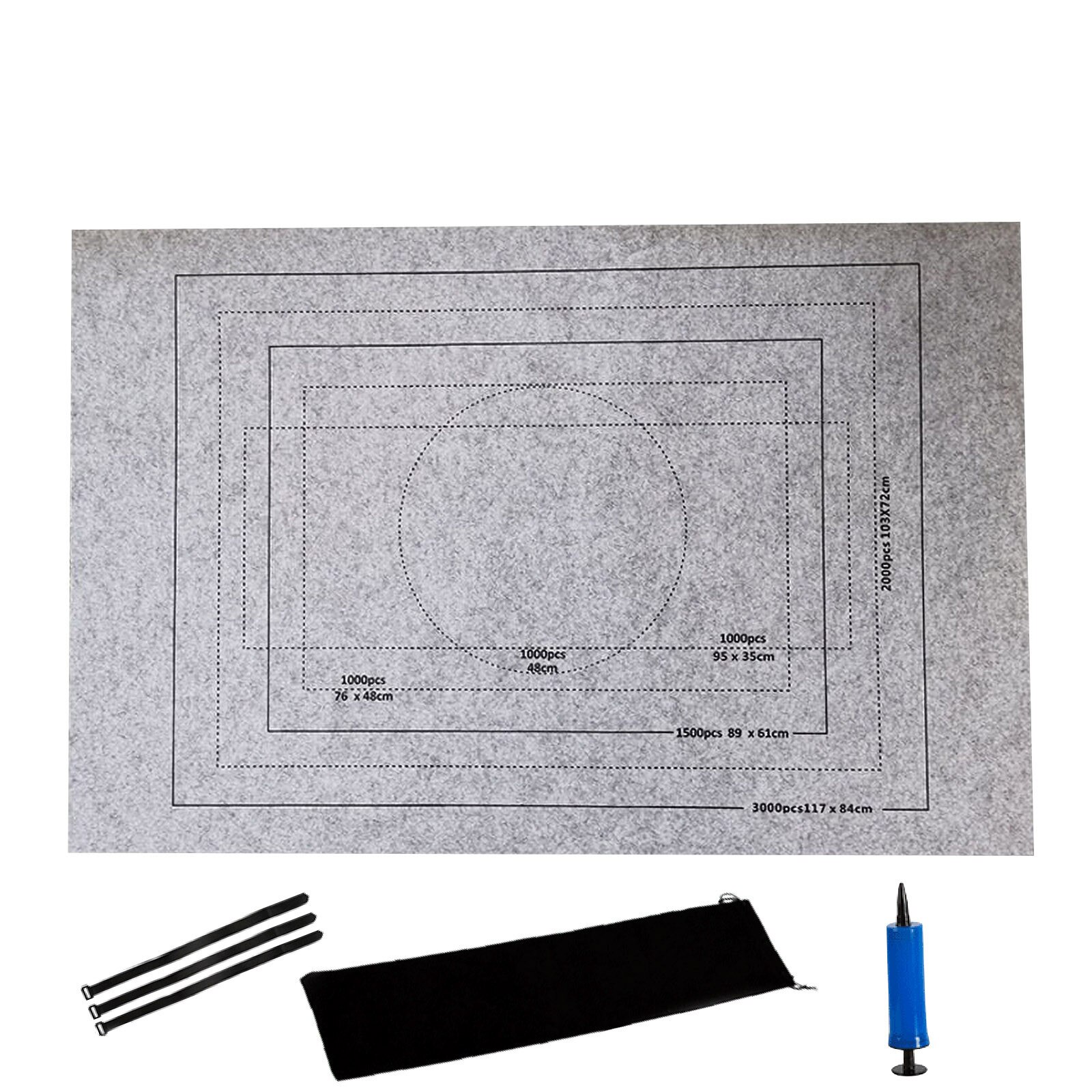 Puzzel Mat Jigsaw Roll Opslag Mat Pad Jigsaw Opbergtas Gebruik Tot 3000 Stuks Met Trekkoord Opbergtas Vilt mat Opbergtas: Grey