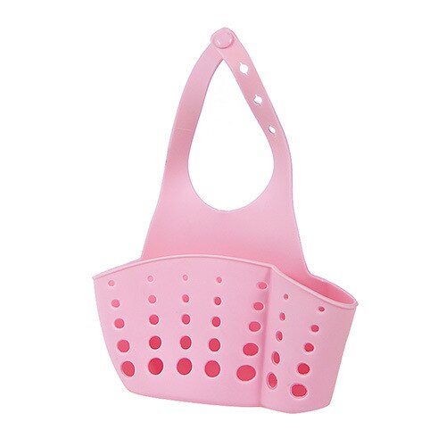 Escurridor de fregadero de cocina, cesta portátil, escurridor colgante para el hogar, herramienta de almacenamiento para baño, soporte para fregadero, accesorios de cocina, utensilio: Pink