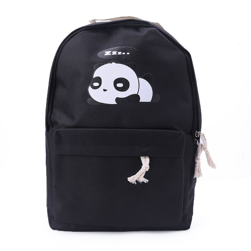 4 pièces sac à dos femme mignon Panda impression sac à dos voyage cartables sac à bandoulière