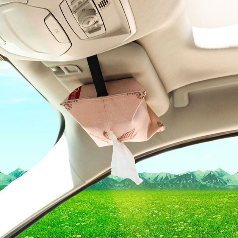 1PC Cotton and Linen Tissue Box Napkin Holder Decor Boxes Travel Car Portable Pouch Paper Cloth Bag