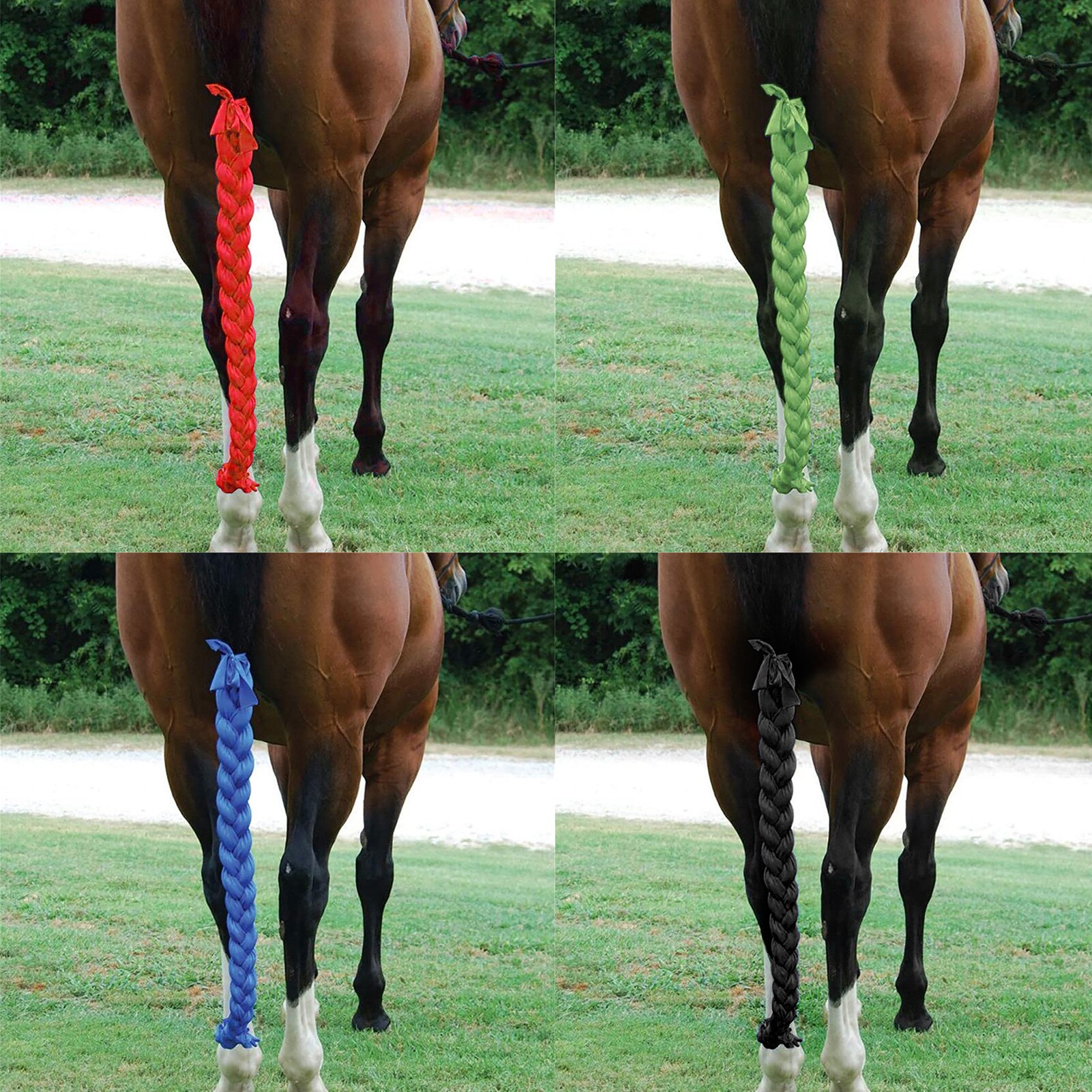 Tresse queue de cheval Anti-moustique, fournitures de protection équitation en Polyester pour l&#39;extérieur, toilettage Favorable