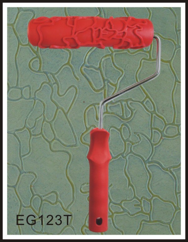 Crack Pattern Rubber Roller Embossed Texture Pattern Paint Roller Home Decoration Paint Brush Background Wall Tool 7 Inch