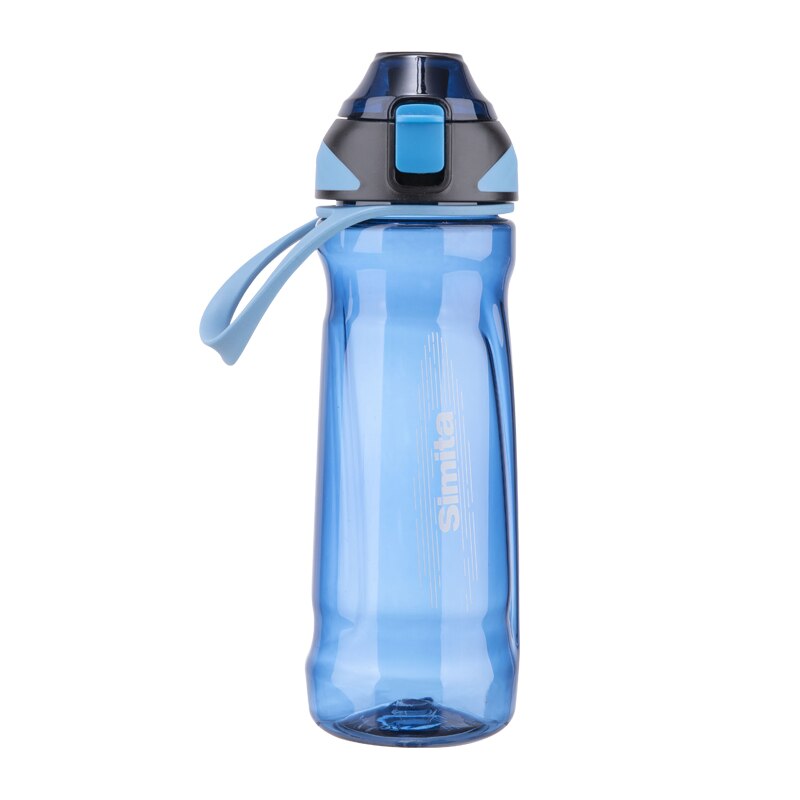 Simita Plastic Water Bottle, Portable Leakproof Drinkware, Sports Protein Shaker Bottle, Tritan, BPA-Free, With Tea Strainers: dark blue