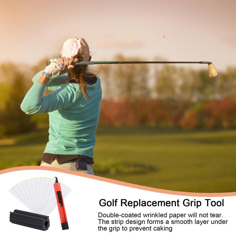 Golf Club Grip Kit Tape Strips Vise Clamp Fixtures Regripping Club Cover Removal Repair Tool Set Replacement