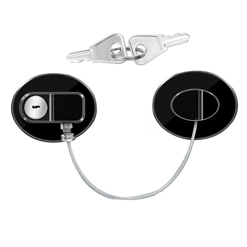 Sterke Lijm Koelkast Sloten Dorm Vriezer Deur Kind Veiligheid Kabinet Opening Beveiliging Kabel Slot Met Sleutel Voor Kinderen Veiligheid: Round-Black