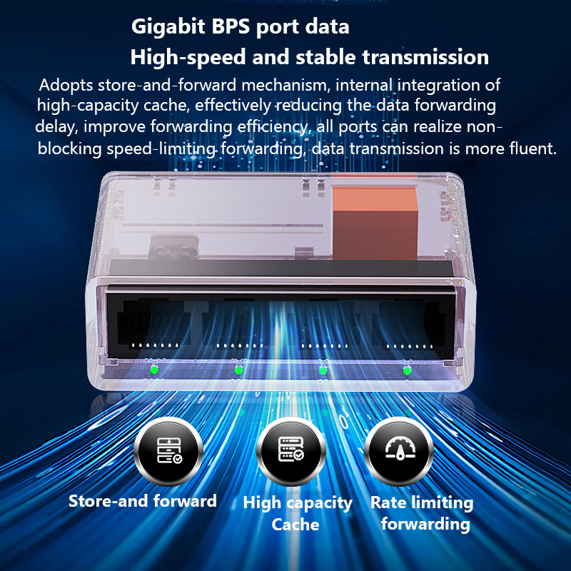 Switch di rete a 5 porte, splitter ethernet  rj45 adattatore hub lan 1 to 4 mbps 1000 switch gigabit full/half duplex per router pc