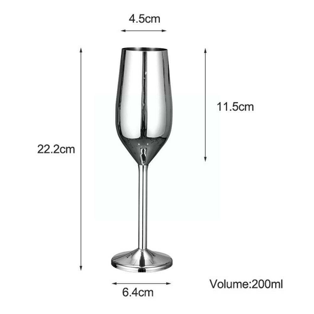 Staal Champagne Beker Wijn Glas Cocktail Glas Wijn Restaurant Drinkware Gold Goblet Gereedschap Bar Glas H6r8