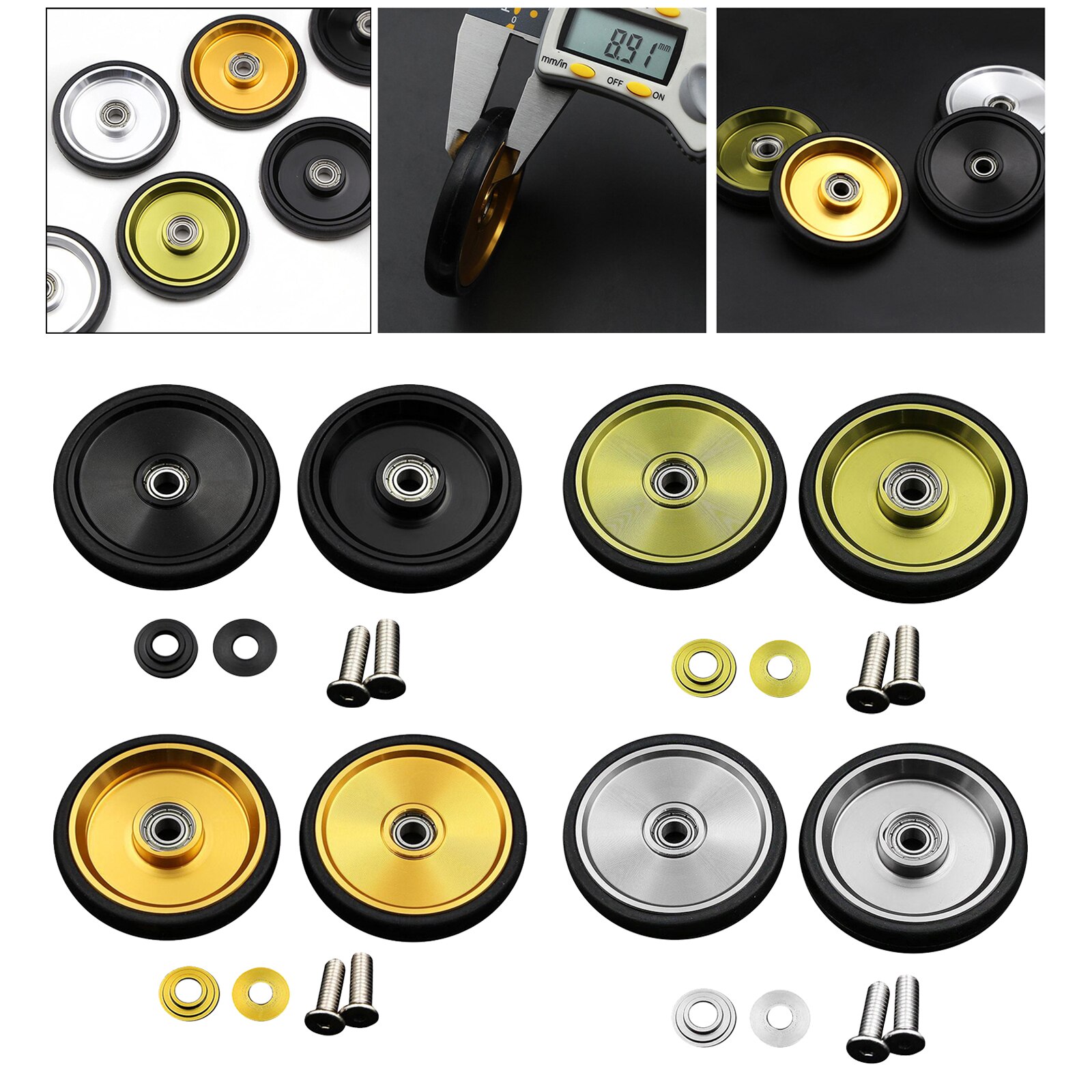 Juego de recambios para bicicleta plegable Brompton, rueda fácil de modificar, Easywheels plegables de 2,17 pulgadas, 2 uds.