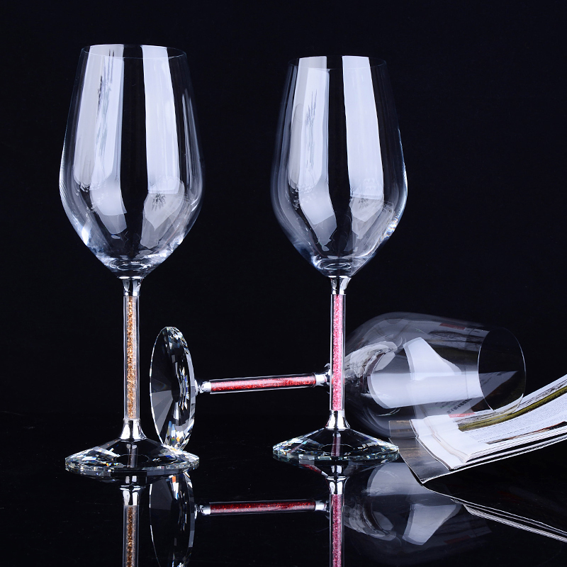 Luksus krystal vinglas sæt bæger champagne med diamanter kop high-end bryllup hjem drikke glas
