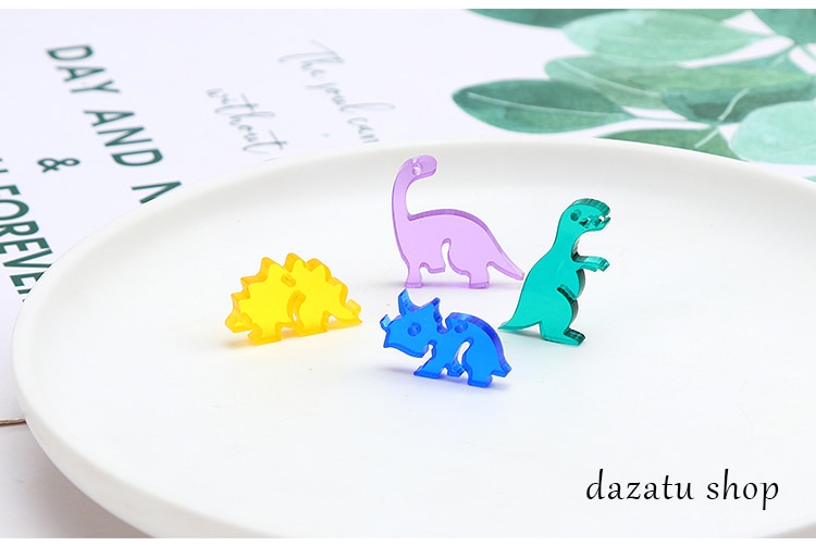 50pcs Cute Dinosaur Resin Small Charms Jewelry Findings For Child Earrings Necklace Bracelet Brooch DIY Handmade Accessories