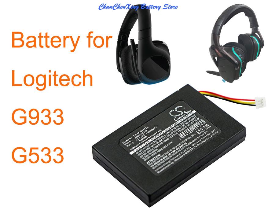 Batería de 1200mAh para Logitech G533, G933, G933S, 533-000132