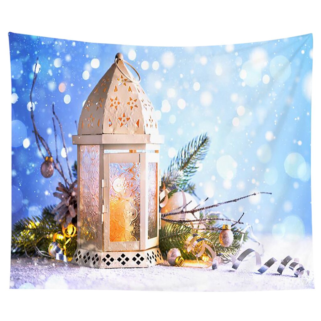 Christmas Art Wall Hanging Tapestry Christmas Beautiful House Tapestry Background Home Decoration Xmas Year: M