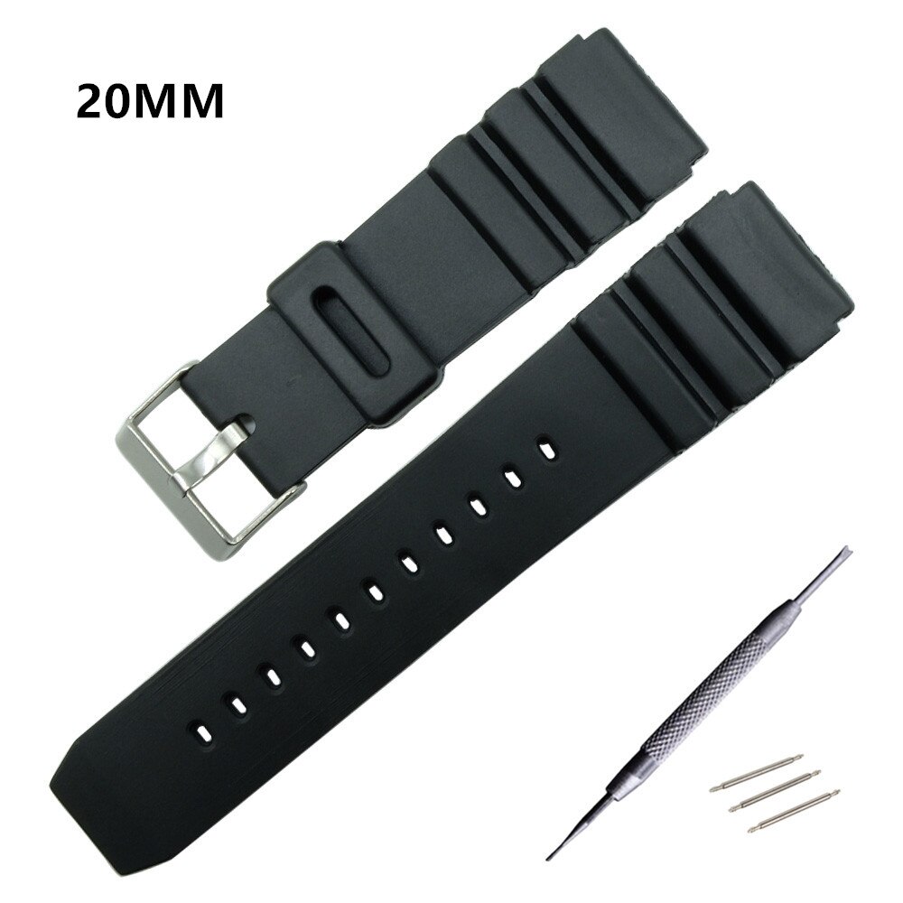 Für casio Uhren Armband Silikon Gummibänder EF Ersetzen Elektronische Armbanduhr Band Sport Uhr Straps 16mm 18mm 20mm 22mm: AA389 20MM