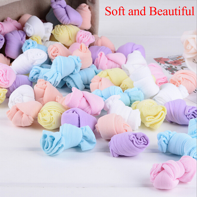 10 Pairs Solid Color Baby Socks Newborn Soft Cotton Baby Socks Girl Boy Infant Toddler Knee High Baby Sock Baby Stuff Calcetines