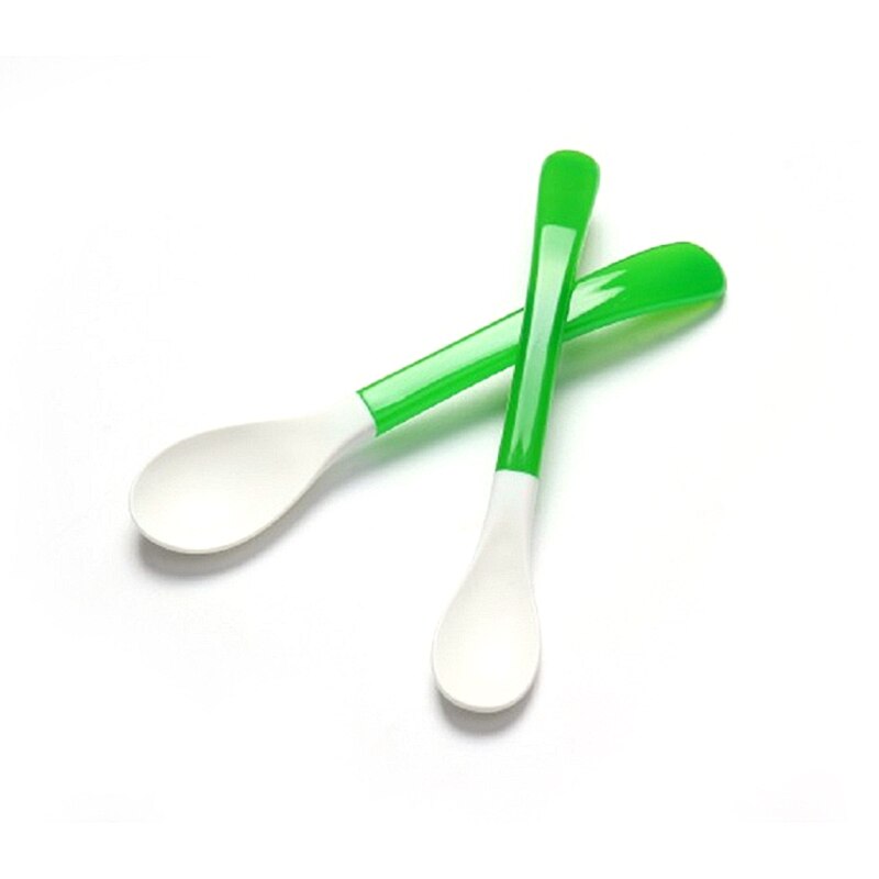2 stuks baby zachte lepel 2 kleuren baby zachte lepel lepel voedingslepel groep baby zachte lepel servies eten training