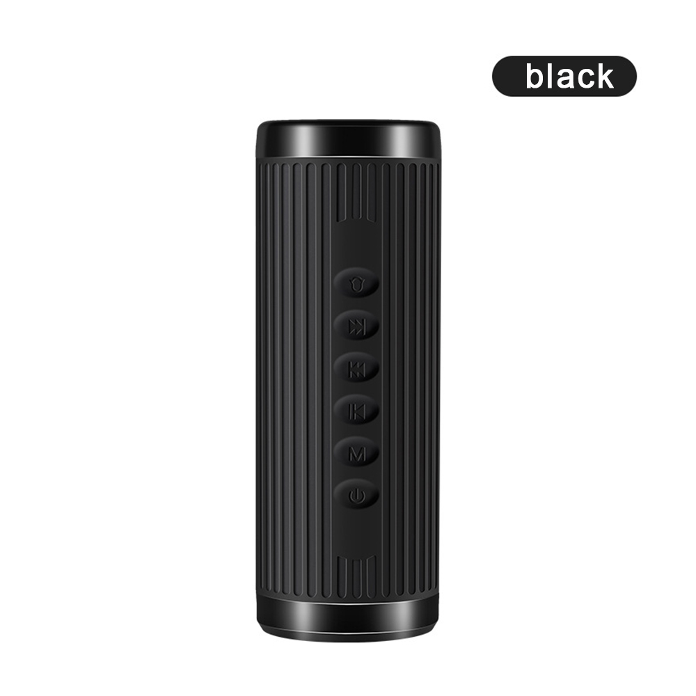 Draadloze Bluetooth Speaker Met Radio LED Zaklamp Subwoofer Bluetooth Kolom Luidspreker Gratis Handen PC Waterdichte Luidspreker: black