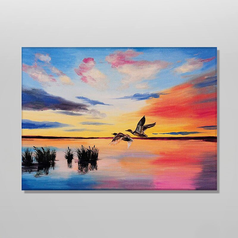 Anoniem Sazlıktaki Ducks Olieverf Reproductie Canvas Print 50X70 Cm