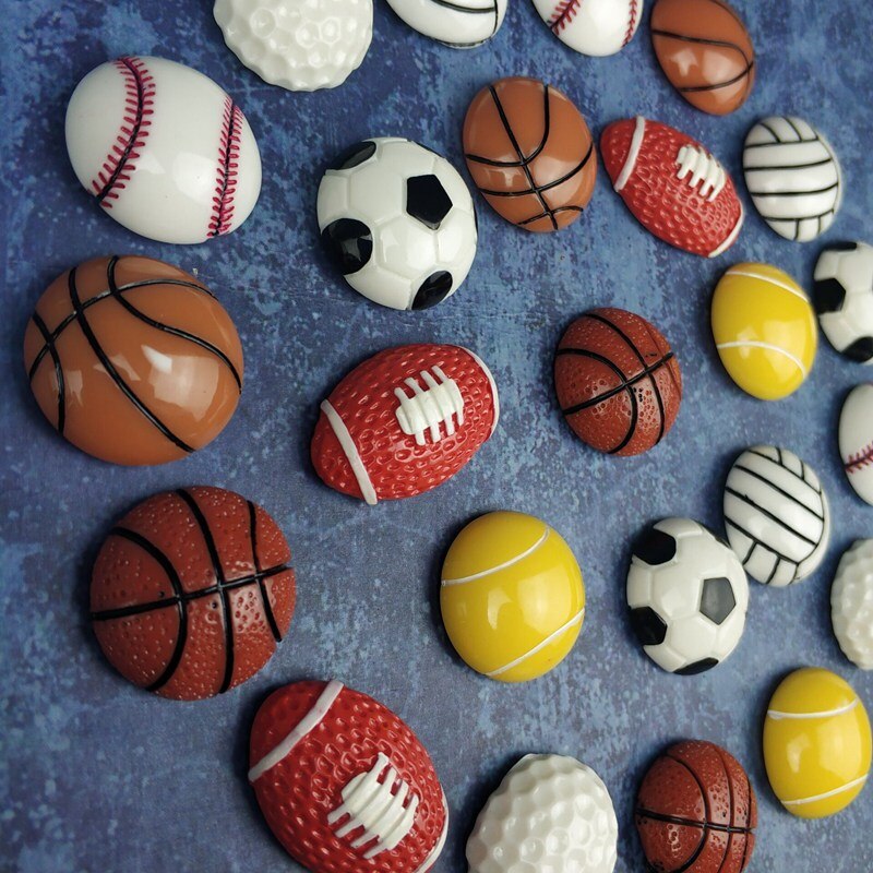 24 pcs Ball basketball football refrigerator magnets Fridge magnetic stickers set Strong neodymium magnet home deco