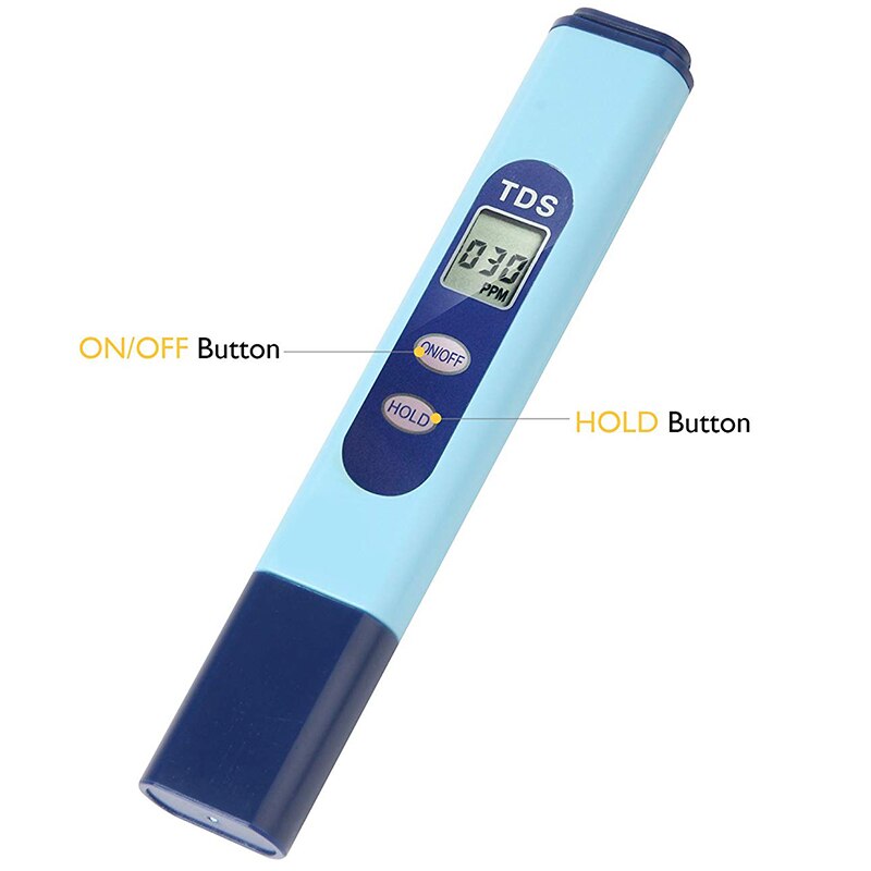 -Water Tester TDS PH 2-In-1 Kit 0-9990 PPM Measurement Range 1 PPM Resolution 2% Reading Accuracy