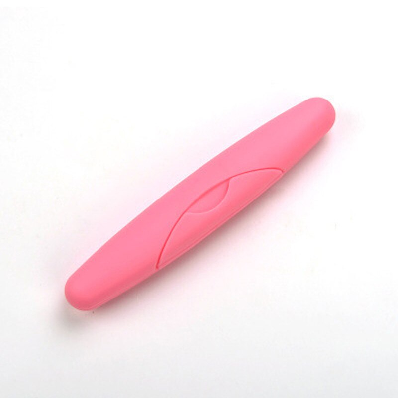 Caja de cepillo de dientes portátil para viaje, estuche de almacenamiento impermeable a prueba de fugas con tapa, color rosa, ideal para senderismo y acampada: pink