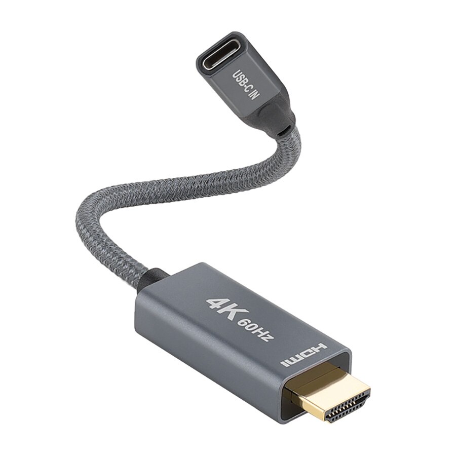 Câble adaptateur Mini HDMI mâle vers USB Type C femelle, haute résolution 4K 60Hz, 20cm