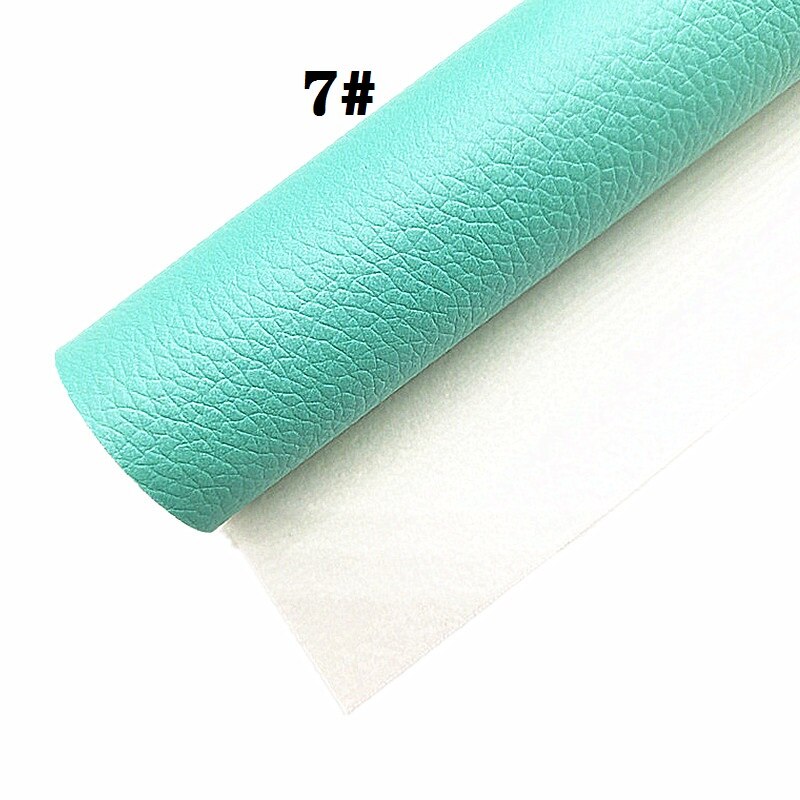 Neon Colors Litchi Textured Solid Synthetic Faux Leather Vinly Fabric Sheets with Felt Backing DIY Bows 21X29CM R416A: 7-30X134CM