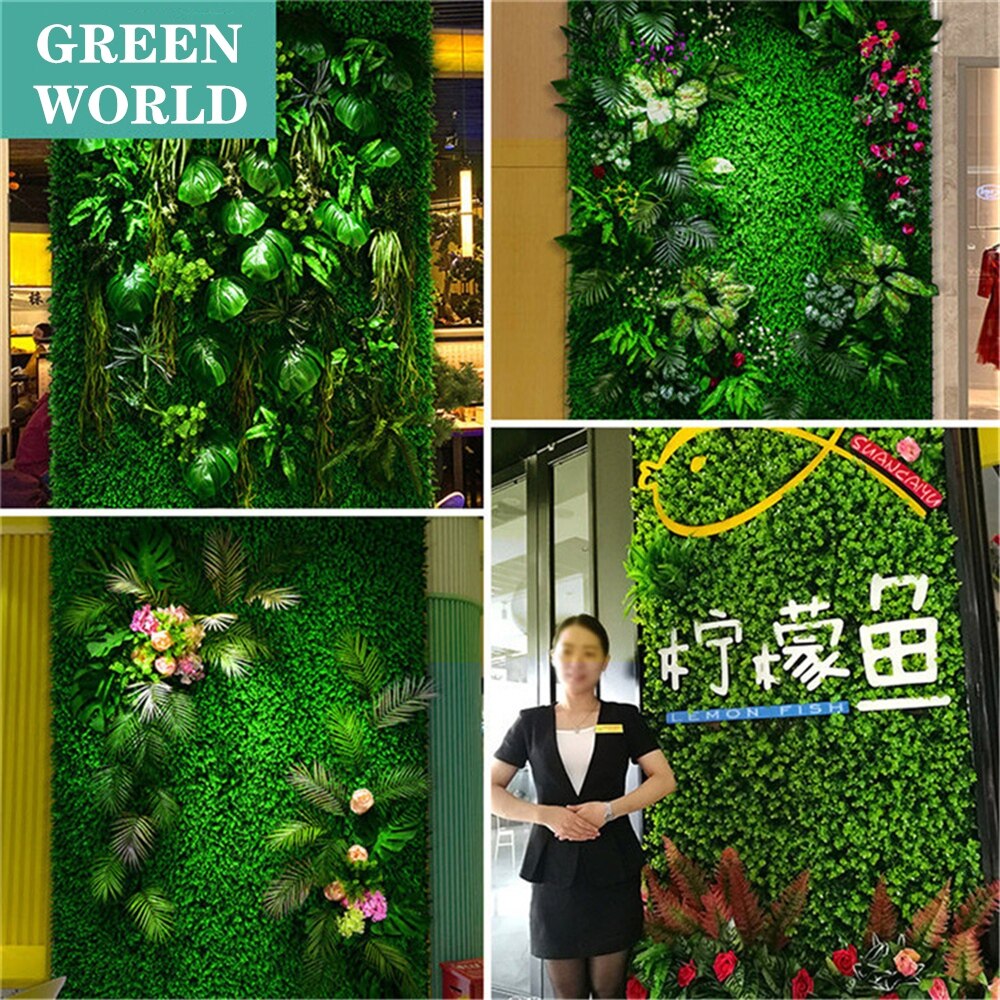 B-LIFE gazon artificiel faux gazon tapis épais synthétique gazon tapis intérieur extérieur jardin pelouse paysage décoration plantes mur